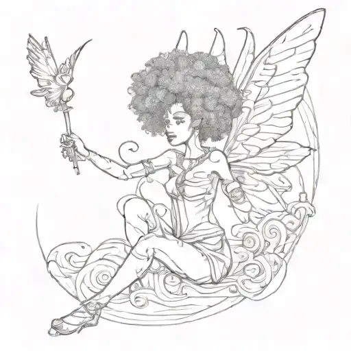 Afro Fairy Flying