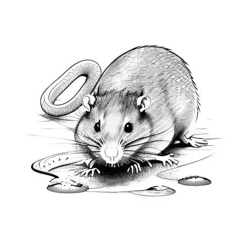 A Rat Surrounded By Various Other Animals In A Forest Scene