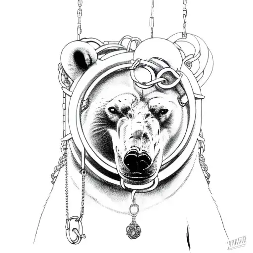 Polar Bear In Chains