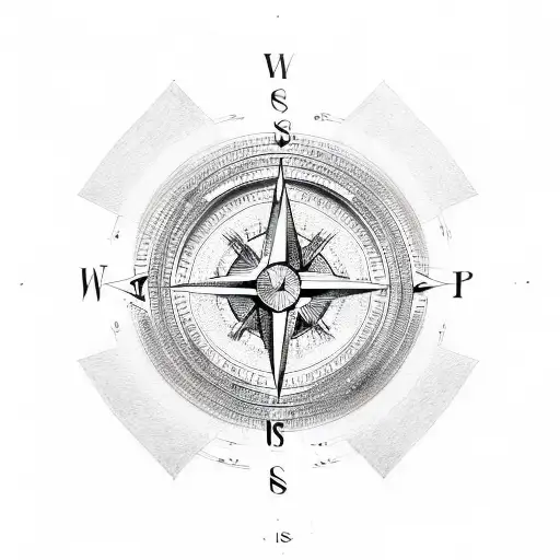 Helios Symbol Mixed With A Compass