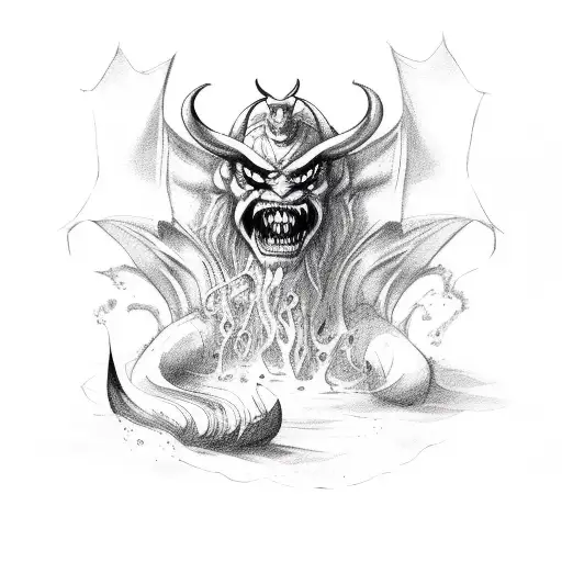 Demon Wearing Swiming Trunks