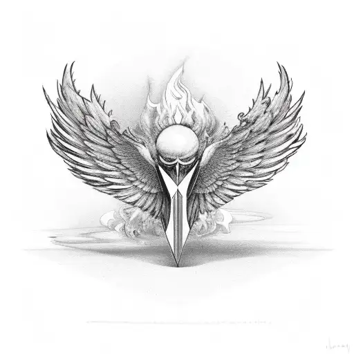 Wings Broke Off Into Fire