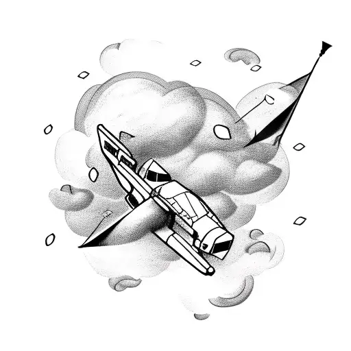 Arrow Flying Through A Cloud That Spells Out Clarity