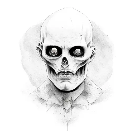 A Creepy Tattoo-style Man