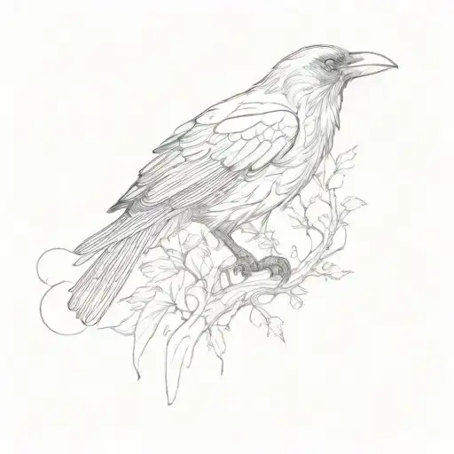 A Raven Perched