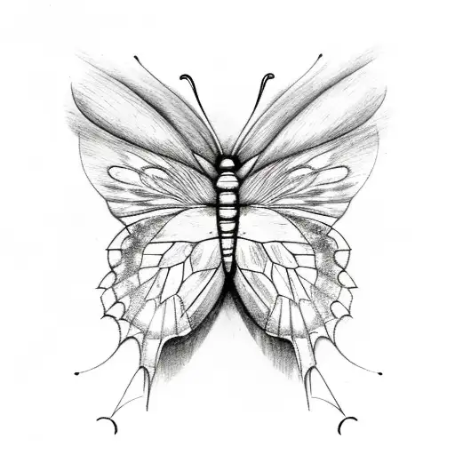 Butterfly With 2 Different Wings