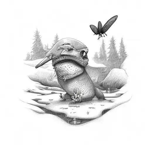 Playing Card Suits Integrated Into A Nature Scene