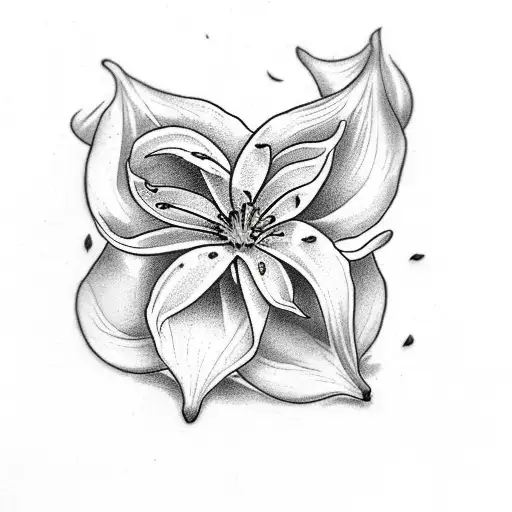 Dainty Lilly Of The Valley Flower Ankle Tattoo Small