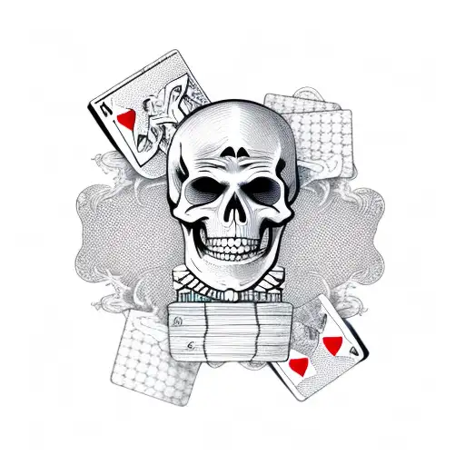 Skeleton With Deck Of Cards