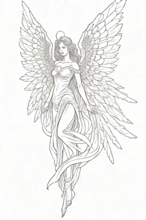 Angel With Large Wings
