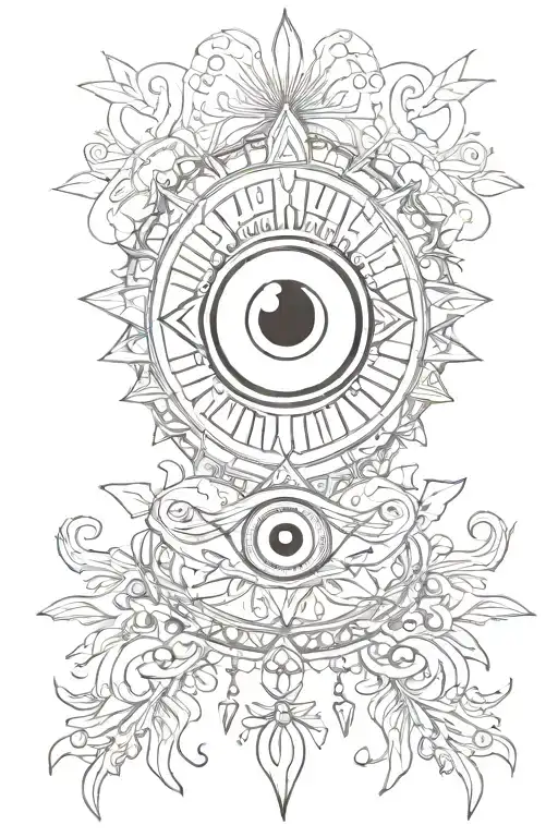 Turkish Evil Eye Surrounded By Sunbeams