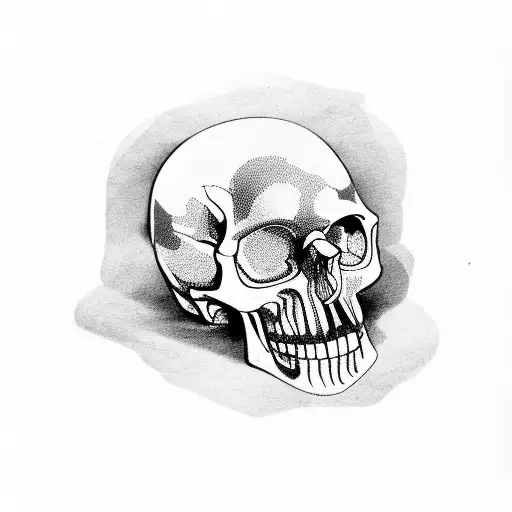 Fading Clock With Skull Underneath