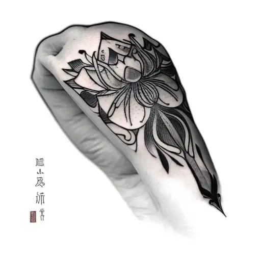 A Tattoo Of A Lotus Flower