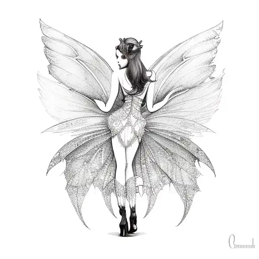 Sexy Fairy With Beautiful Wings