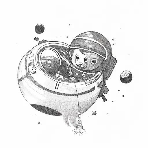 A Kid Diving Into Space