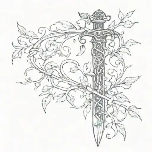 Vines Wrapped Around Sword