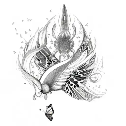Add A Butterfly With Fire Wings