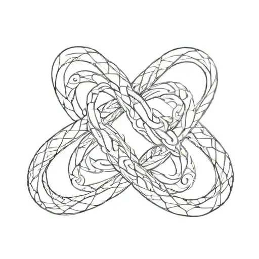 A Black And White Drawing Of An Infinity Symbol