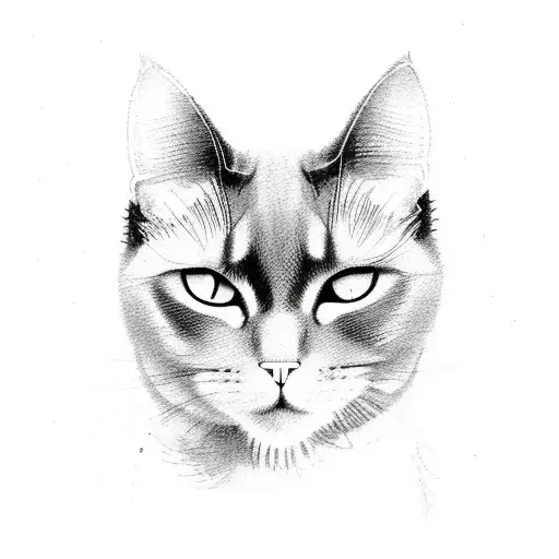 A Silhouette Of A Black Fluffy Cat Surrounded By Delicate Floral Patterns