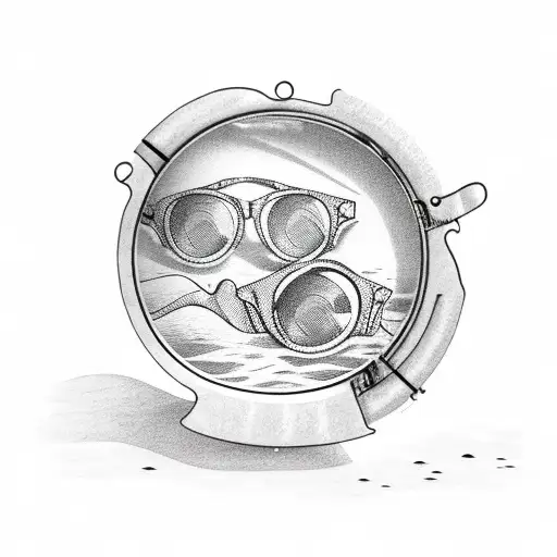 Eyeglasses Under The Ocean