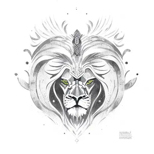 Girl Spartan Warrior With Lion