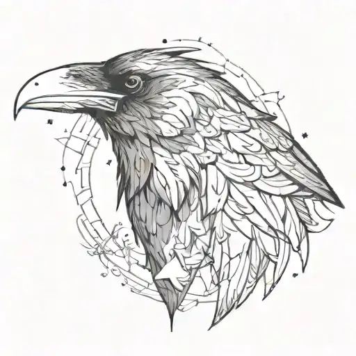 A Raven With A Hole In Its Head