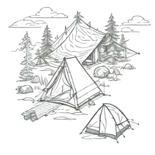 8B And Camping Tent