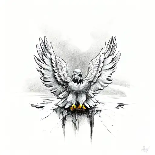 A Sad Broken-wing Eagle