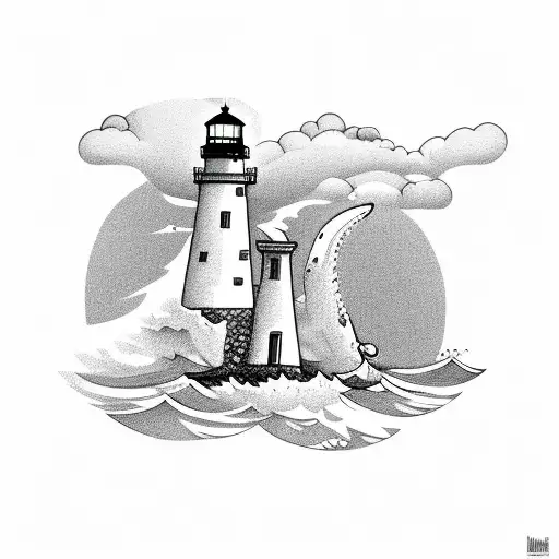 Lighthouse And Whale