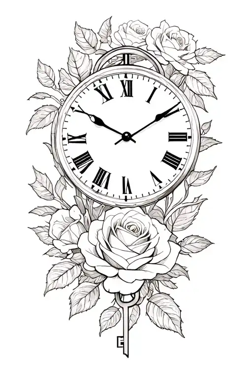 Roses Clock Key