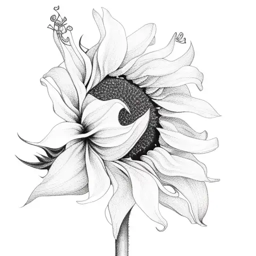 Sunflower And Hibiscus