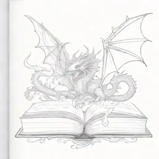 A Book With Floating Stories Of Dragons And Feries And Super Natural And Wonders