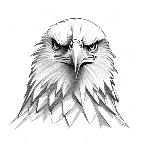 Eagle Perched On A Stock Market Ticker Tattoo