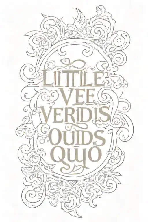 Little 'Veridis Quo' Text Written Different Font Style