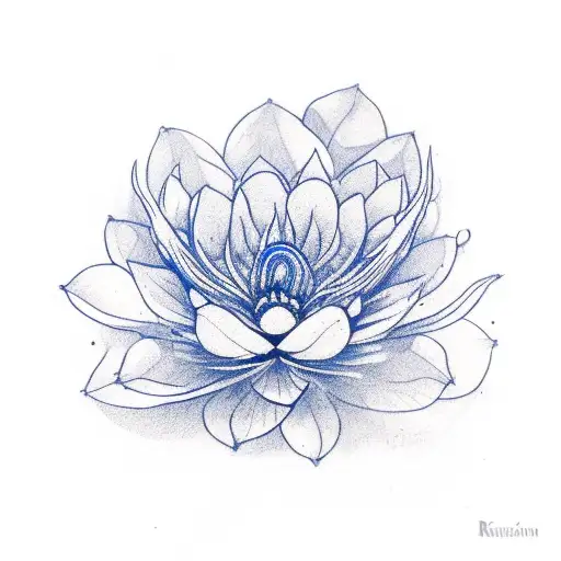 A Small Indigo Flower In Black And Blue Inspired By The Indigo Album By Namjoon