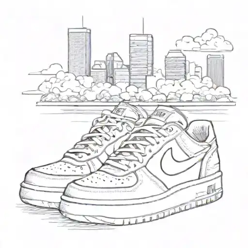 Incorporate The Skyline Of Columbus Ohio With A Sneaker And Money