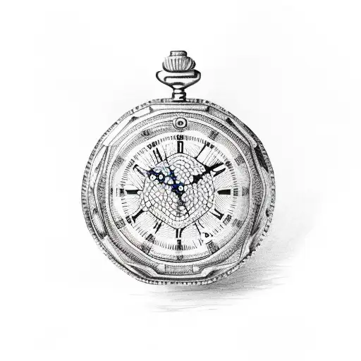 Pocketwatch With Tortoise And Cactus