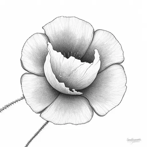 Poppy Flowers With A Galaxy At The Roots