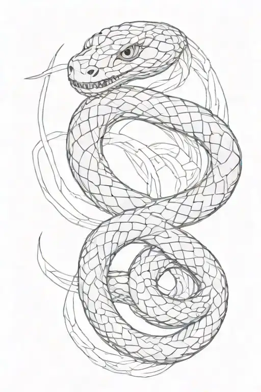 Red Snake Wrapped Round Something