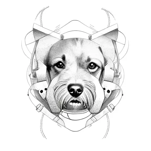 Dog Outline With Leg Braces