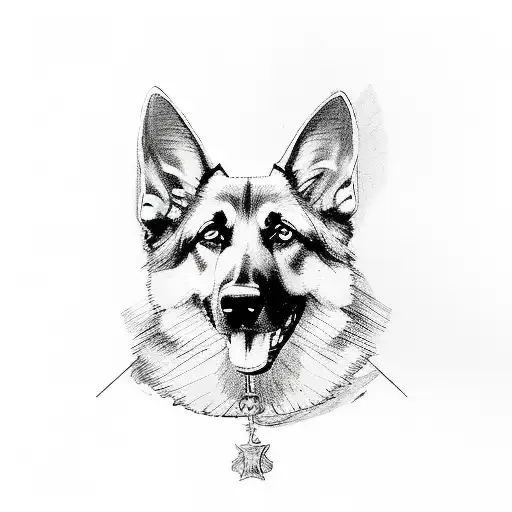 A German Shepherd Driving A Vintage Car Through A Mountainous Landscape