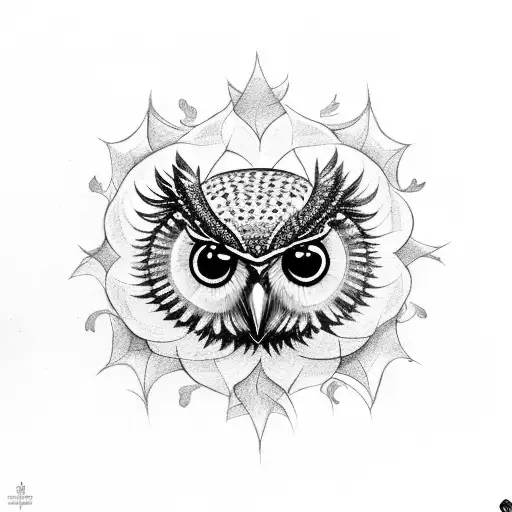 An Owl With A Fleur-de-lis