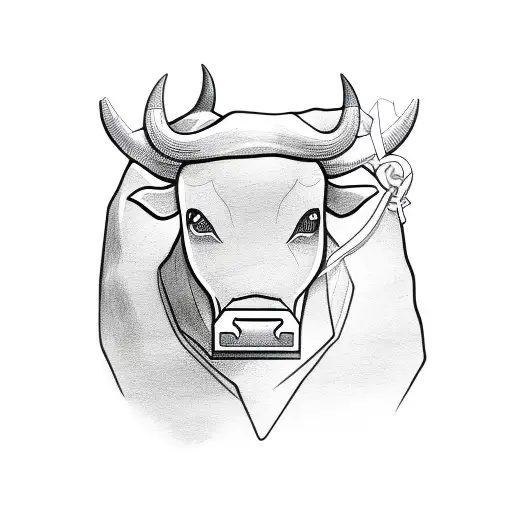 Bull With Bags Of Money