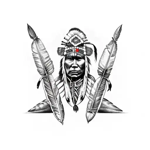 Native American With Arrowhead