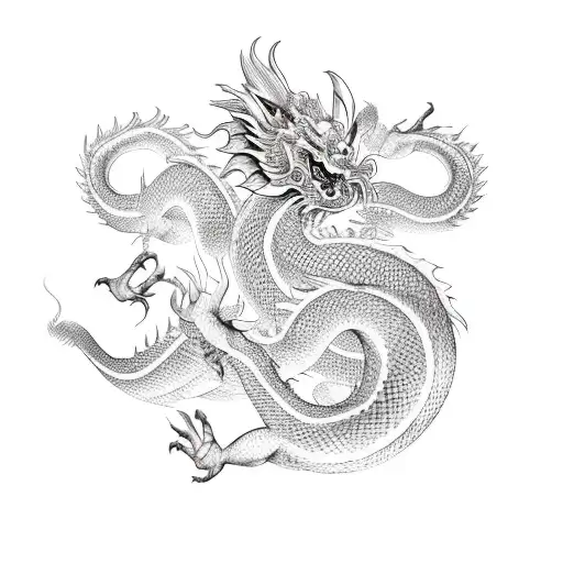Eastern Chinese Dragon Wrapping Around Forearm