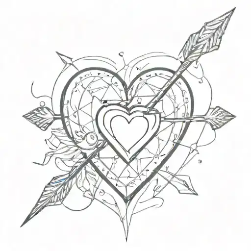 A Heart With An Arrow Pointing To It