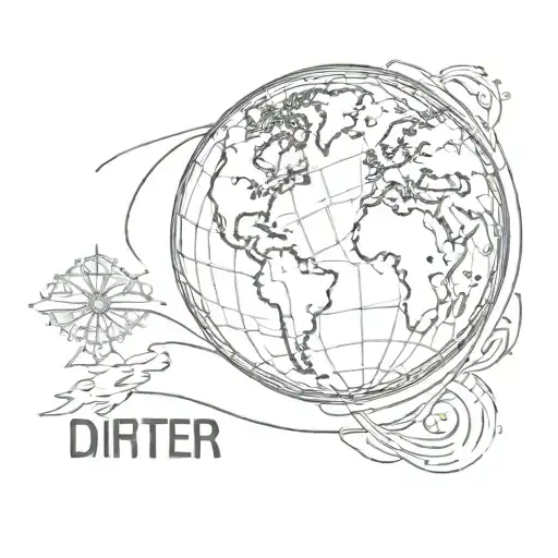 Earth Globe With A Word Drifter Running Alongside