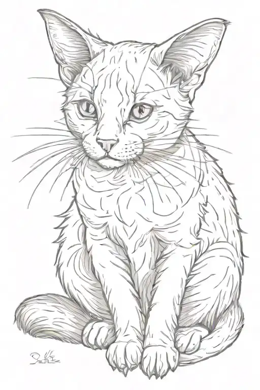 The Lop Eared Cat Sitting