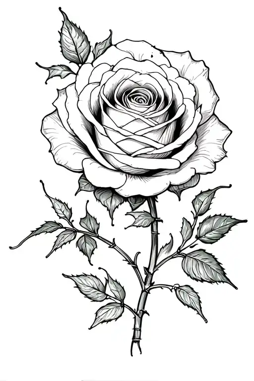 Centipede Wrapping Around A Rose