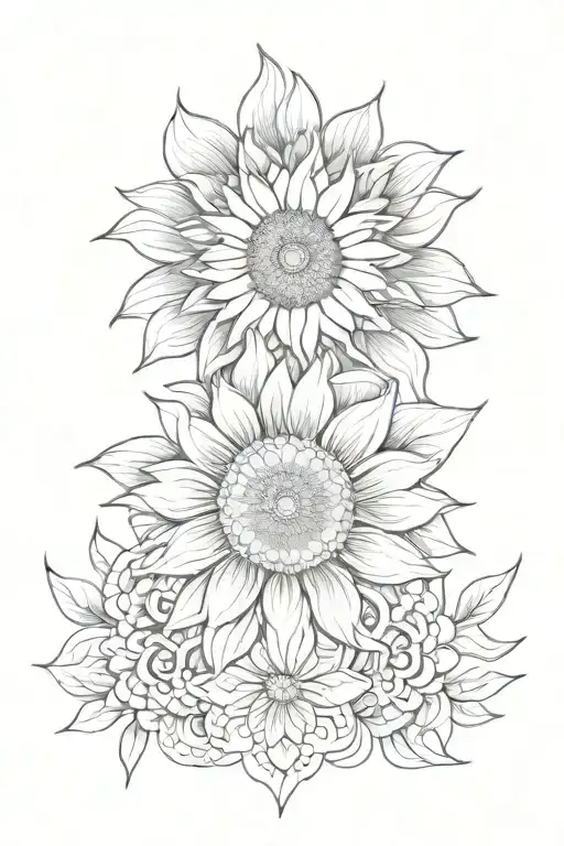 Sunflower Mandala Ankle